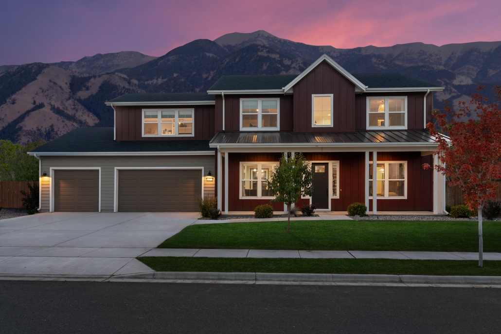 The front facade of a Morgan Series Plan 3 home in Prescott Ranch